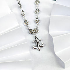 CHH Chrome heart Cross Necklace Anchor Scout Flower Men's and Women's Vintage Cross Chain