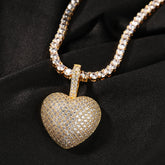 Jewelry 3D Love Pendant ins Zircon Rose Gold Heart St. Valentine's Spectrum Royalty