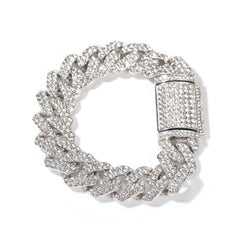 Bracelet Hip Hop Style ins Fashion 18mm Cuban Bracelet Alloy Bracelet Spectrum St. Valentine's
