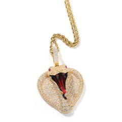 Jewelry Cobra Hip Hop Pendant Copper with Zircon ins Far East
