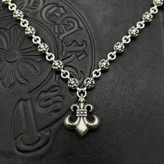 CHH Chrome heart Cross Necklace Vintage Scout Flowers Men's and Women's Necklaces