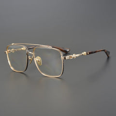 CHH Chrome Hearts Glasses Japanese large frame pure titanium engraved pattern myopia glasses frame