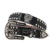 Hip-hop punk rhinestone belt punk rock wide waist belt