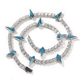 Jewelry Hip Hop Rap Luminous Panther Necklace Copper with Zircon Royalty Spectrum