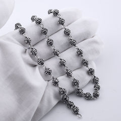 CHH Chrome heart Cross Necklace Cross Flower Versatile Simple Men's and Women's