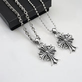 CHH Chrome heart Cross Necklace Classic Cross Flower Design Men's and Women's Necklaces