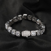 Bracelet Copper Zircon Flower Rock Sugar Chain Bracelet Spectrum St. Valentine's