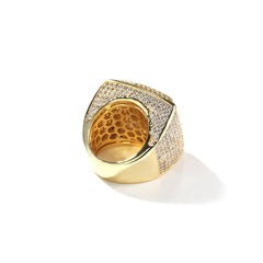 Rings Vintage Square Diamond Set Hip Hop Finger Ring Spectrum Royalty