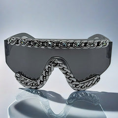 Trendy punk glasses y2k chain