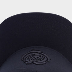 Trendy flat brimmed snapback hatsrose embroider