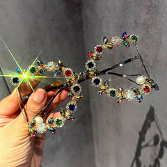 Trendy punk glasses cut out square frame