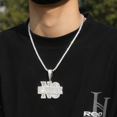Jewelry Hip Hop Necklace Microencrusted Zircon Fashion Twist Chain Spectrum Word Up St. Valentine's