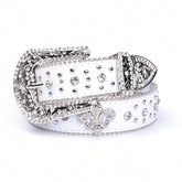 Hip-hop punk rhinestone belt crown decoration