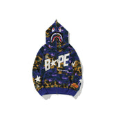 Bathing Ape Bape Hoodie Shark Head Star Camo Sweater