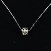 CHH Chrome heart Cross Necklace Thai Silver Circle Cross Pendant for Men and Women