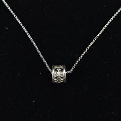 CHH Chrome heart Cross Necklace Thai Silver Circle Cross Pendant for Men and Women