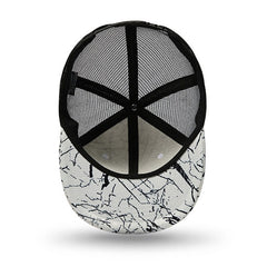 Trendy flat brimmed snapback hatssummer mesh sunshade breathable
