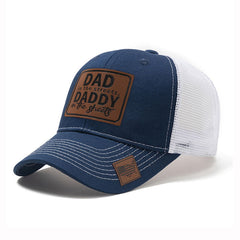 Trendy flat brimmed snapback hatsleather label letter spring summer mesh hat sunshade