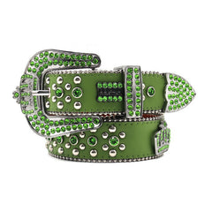 Hip-hop punk rhinestone belt alloy crown