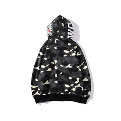 Bathing Ape Bape Hoodie camouflage luminous sweater men's autumn and winter cardigan
