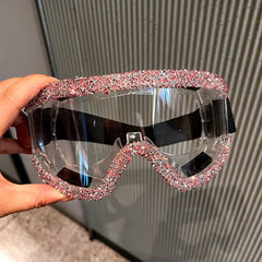 Trendy punk glasses sand and dustproof