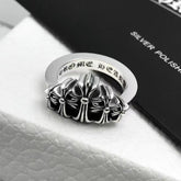 CHH Chrome heart Cross Ring Crown Ring