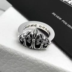 CHH Chrome heart Cross Ring Crown Ring