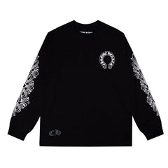 CHH Heart Long Sleeve Shirt Unisex Fashion Loose Long Sleeve Shirt