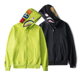 Bathing Ape Bape Hoodie Thin Cardigan Zipper Hooded Loose Shark Jacket