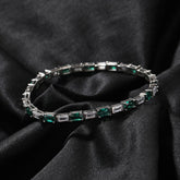 Bracelet Hip Hop Jewelry Copper Set 5A Zircon Tennis Chain Emerald Royalty Spectrum St. Valentine's