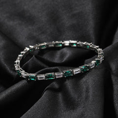 Bracelet Hip Hop Jewelry Copper Set 5A Zircon Tennis Chain Emerald Royalty Spectrum St. Valentine's