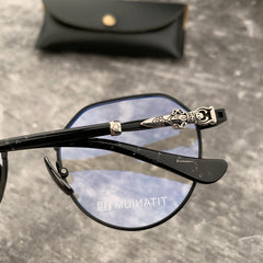 CHH Chrome Hearts Glasses Pure Titanium Ultra Light Polygon Vintage Rough Edge Glasses Frames