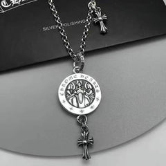 CHH Chrome heart Cross Necklace Vintage Male Female Angel Sword Cross Pendant