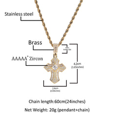 Jewelry Cross Pendant Miniature Zircon Vintage Crosses St. Valentine's Spectrum