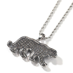 Jewelry Diamonds Leopard Pendant Necklace Ornament Hip Hop Animals Far East