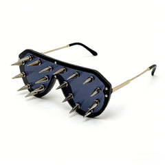 Trendy punk glasses spikes and rivets