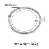 Bracelet Stainless Steel Necklace Jewelry Sense Zircon Cuban Chain Spectrum St. Valentine's