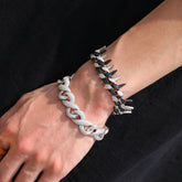 Bracelet Hiphop Cuban Bracelet 19MM Copper with Zircon Full Diamond Jesus Pieces St. Valentine's