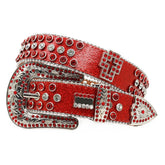 Hip-hop punk rhinestone belt flash diamond wide belt