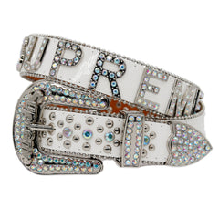 Hip-hop punk rhinestone belt fashionpunkletter belt