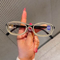 Trendy punk glasses pearl anti-blue light
