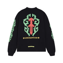 CHH Heart Long Sleeve Shirt Unisex Fashion Loose Long Sleeve Shirt