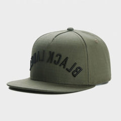 Trendy flat brimmed snapback hats
