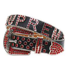 Hip-hop punk rhinestone belt punkletter pin buckle