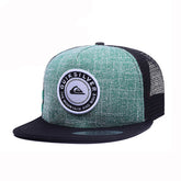 Trendy flat brimmed snapback hatsmen's and women's adjustable mesh hat
