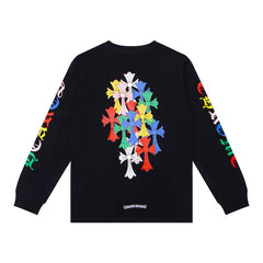 CHH Heart Long Sleeve Shirt Unisex Fashion Loose Long Sleeve Shirt