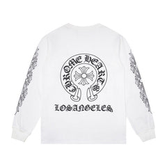CHH Heart Long Sleeve Shirt Unisex Fashion Loose Long Sleeve Shirt