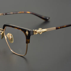CHH Chrome Hearts Glasses Versatile Retro Pure Titanium Box Glasses
