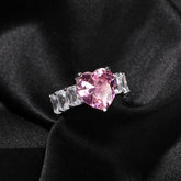 Rings ins Wind Heart Ring Gold Copper Zircon Spectrum St. Valentine's