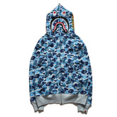 Bathing Ape Bape Hoodie Camouflage Alphabet Embroidery Shark Hooded